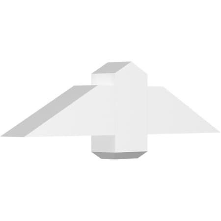 Ekena Millwork Eugene Architectural Grade PVC Gable Bracket, 36"W x 9"H x 4"D x 6"F, 6/12 Pitch GBP036X09X0406EUG00